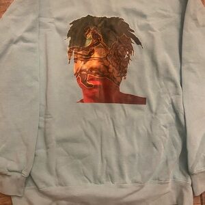 Graphic Sweatshirt in Light Green Africa Lion 🦁 Juneteenth